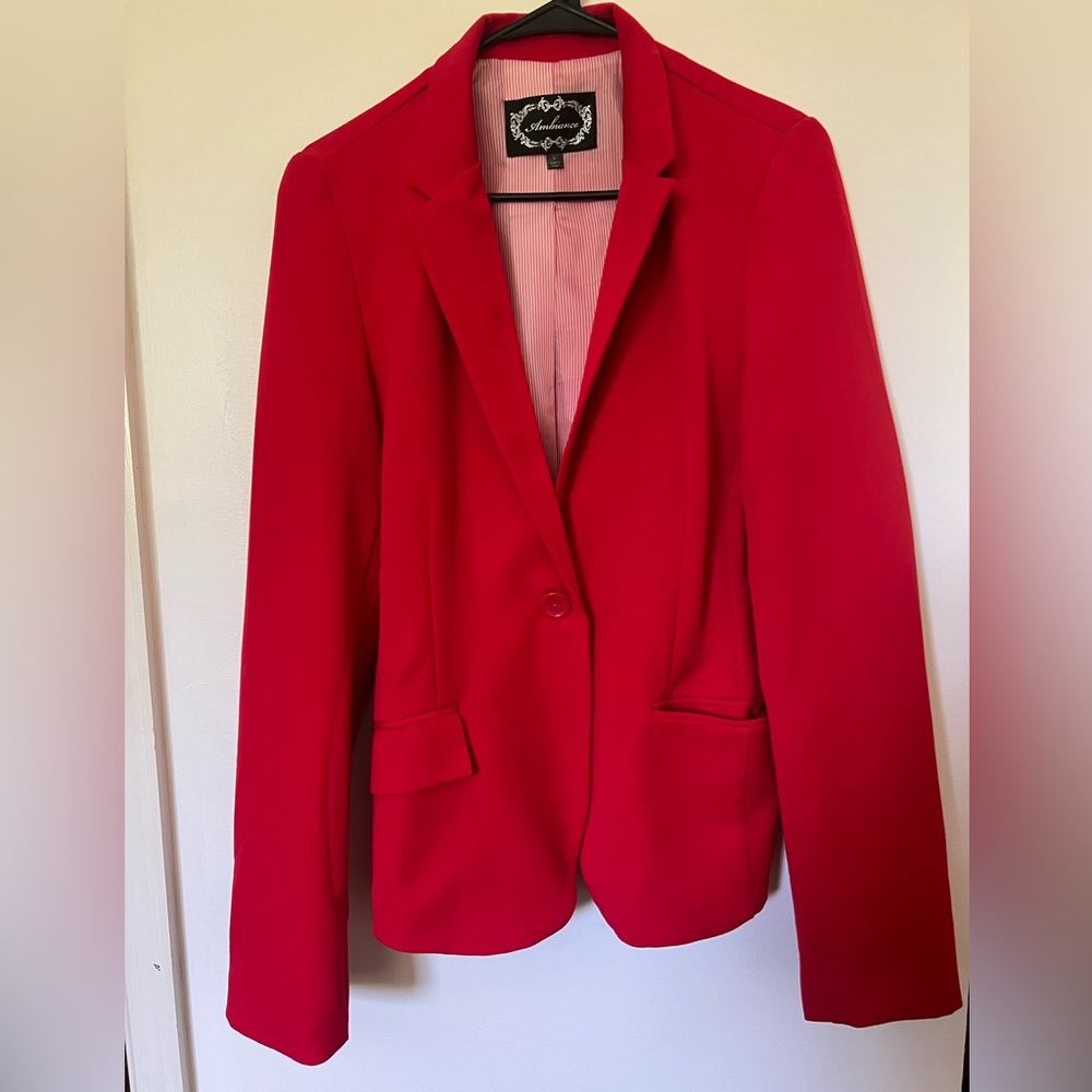 Ambiance Bold Red Women's Blazer